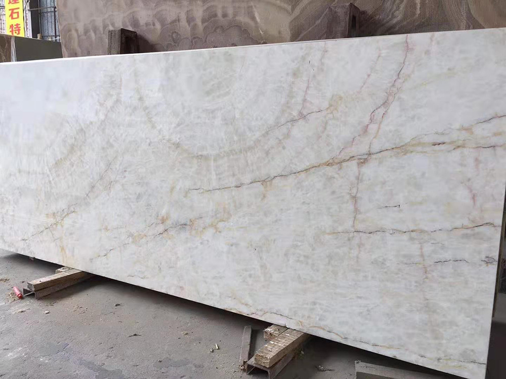 Khaki Brown Veins 300x300mm 1'' Marble Stone Slab