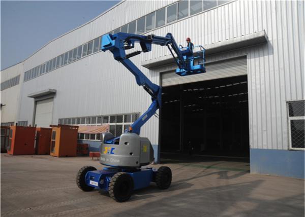 4*4 Drive Telescopic Boom Lift Solid Non Marking Tires Anti Collision Safe