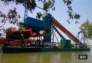 Quality 100 Tons/H 8M Chain Bucket Dredger Floating Gold Dredge wholesale