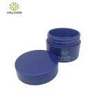 5 ML Plastic Cosmetic Cream Jar With Blue Screw Cap Silk Screen Printing