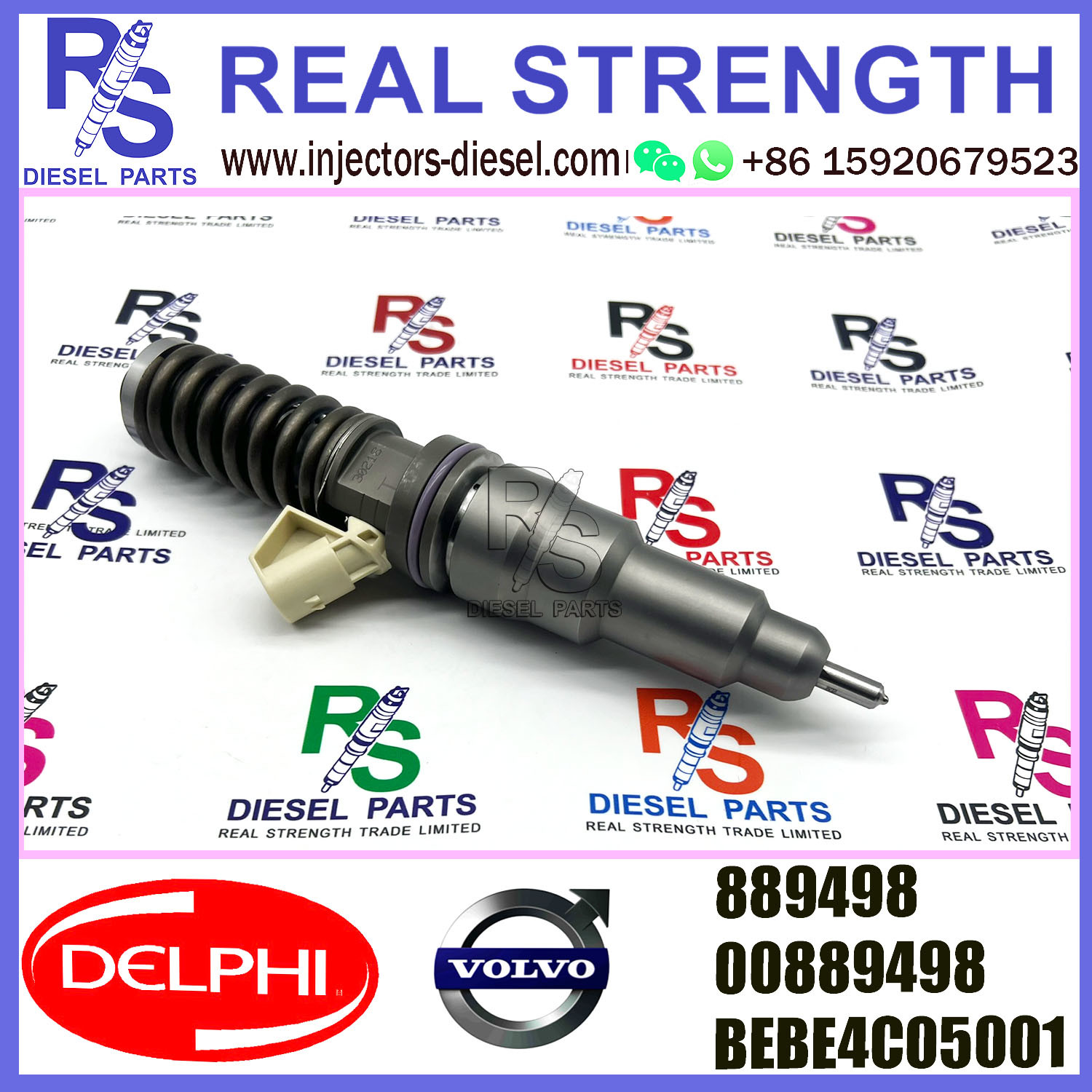 V-O-L-V 2pin injector889498 00889498 Diesel pump Injector DELPHI BEBE4C05001 for 9.0 LITRE MARINE