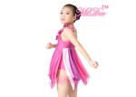 Girls Modern Dance Costumes Camisole Asymmetrical Floral Lyrical Dress