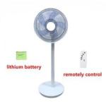 Household DC Solar Power Standing Fans 12v 16 Inch Plastic Material