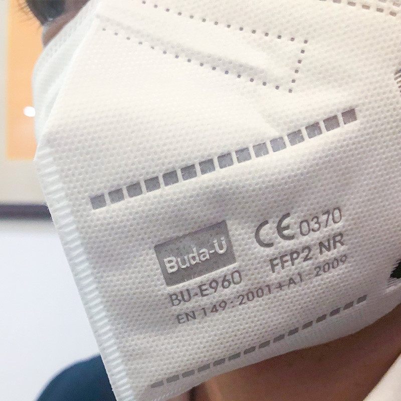 French FFP2 Face Mask , Mask Respirator FFP2 CE 0370 In French Packing Box , FFP2 Protective Mask In France