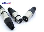 3 Pin Cable Plug XLR Outdoor Electrical Wire Connector Metal Material For Audio