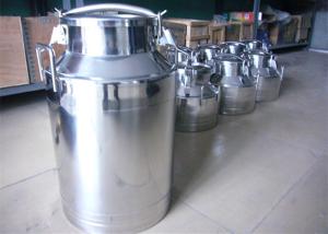 Quality Durable Polished Stainless Steel Milking Bucket With Lids / Fixed Hand wholesale