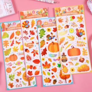 Quality Hot Melt Adhesive Festive Stickers Halloween Pumpkin Stickers Maple Leaf wholesale