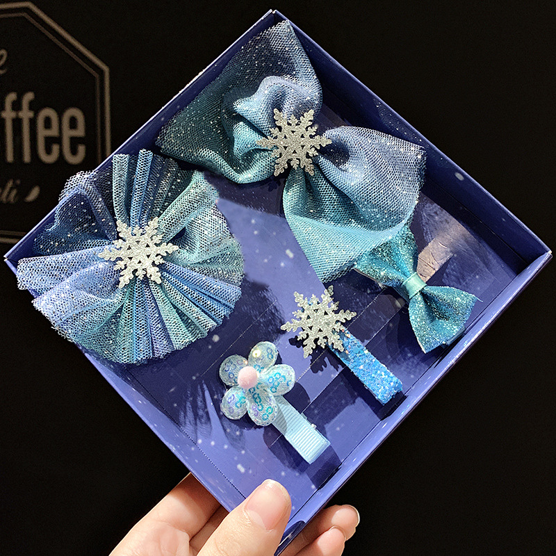 Fro zen 2 Bow Headdress Children Aisha Princess Aisha Accessories Girls Hairpin Hairpin Hair Accessories Hair Tie