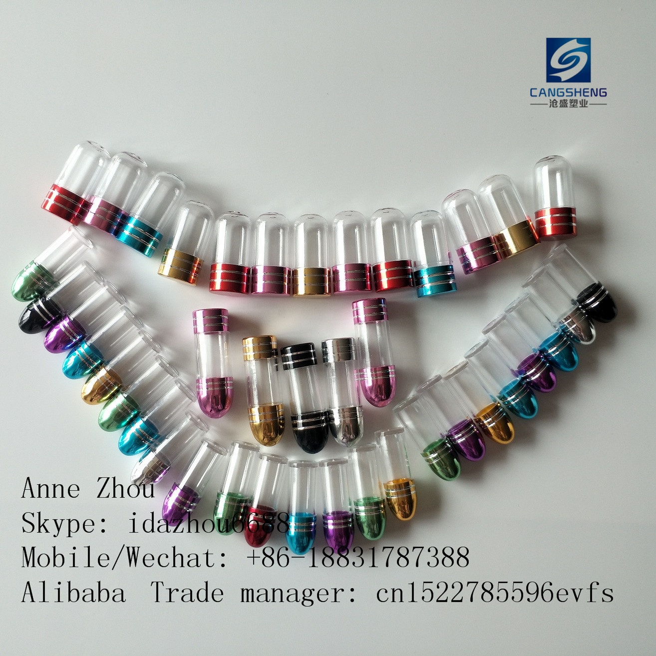 Empty Plastic Mini Capsule Shells for Packaging Herbal Sexual Enhancer Capsules
