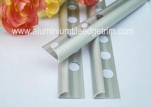 Quality Anodized Matt Silver Aluminium Tile Edge Trim Profiles Mill Finish For Kitchen wholesale