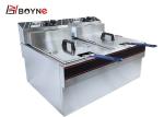 Hotel Commercial Kitchen Cooking Equipment Snack Food Double Tank Desk Top Fryer