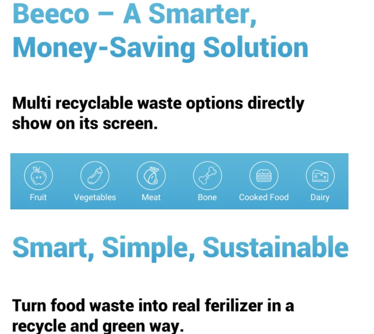 Smart Countertop Compost Machine Odor Free Automatic For Kitchen
