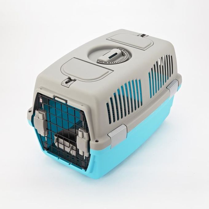 Flight Transport Plastic Dog Travel Crate Small Middle Animal Carrier 37*37*58cm