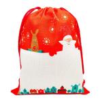 Large Linen Santa Sack For Christmas Blank Sublimation Candy Bag In Stock