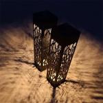 Modern Style Outdoor Powder Coating Black Steel Garden Lawn LED Light Boxes