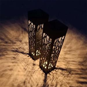 Quality Modern Style Outdoor Powder Coating Black Steel Garden Lawn LED Light Boxes wholesale