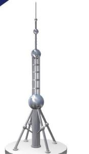 Quality Decorative Conventional Lightning Arrester , Lightning Rod Tower ESE wholesale