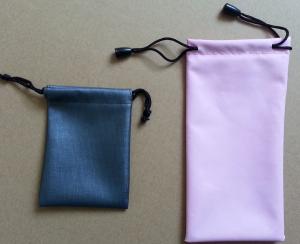 Quality SGS Biodegradable Promotional Drawstring Bags Small Leather Pouch TUV wholesale