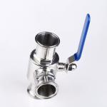 Sanitary Stainless Steel 304 316 316L Tri Clamp 3-Way Sanitary Ball Valve Type T