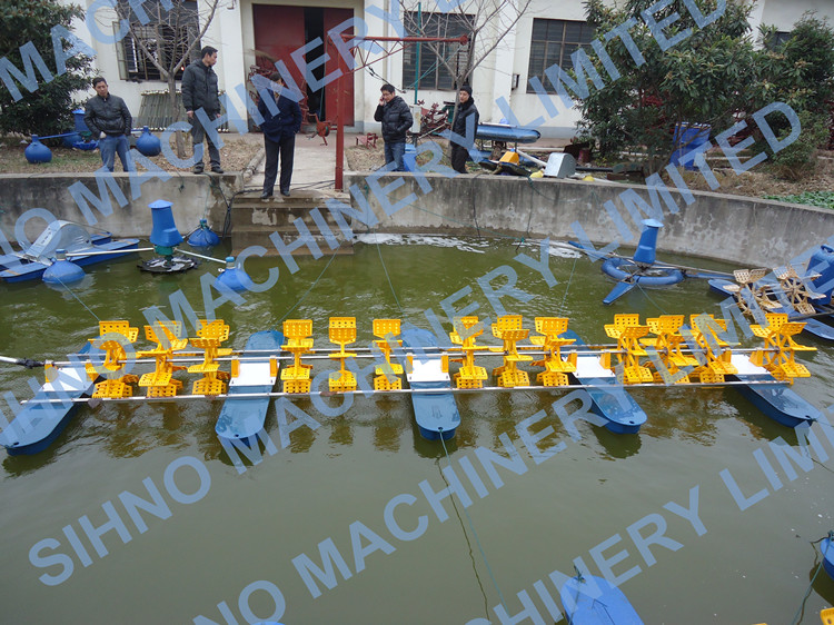 13 Impeller Multi-impellers aerator,Long Arm Diesel Engine Paddle Wheel Aerator