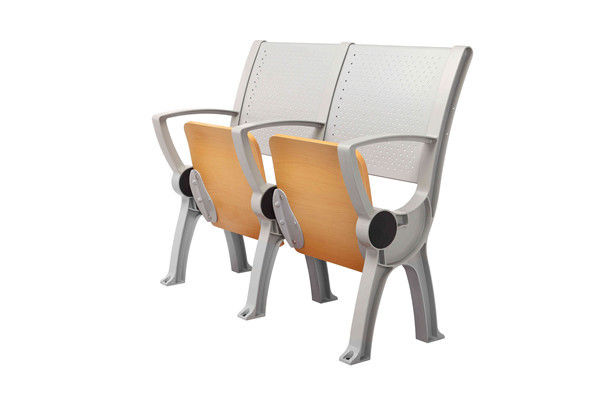 1.2mm Steel Back Aluminum Lecture Hall Chair With Desk
