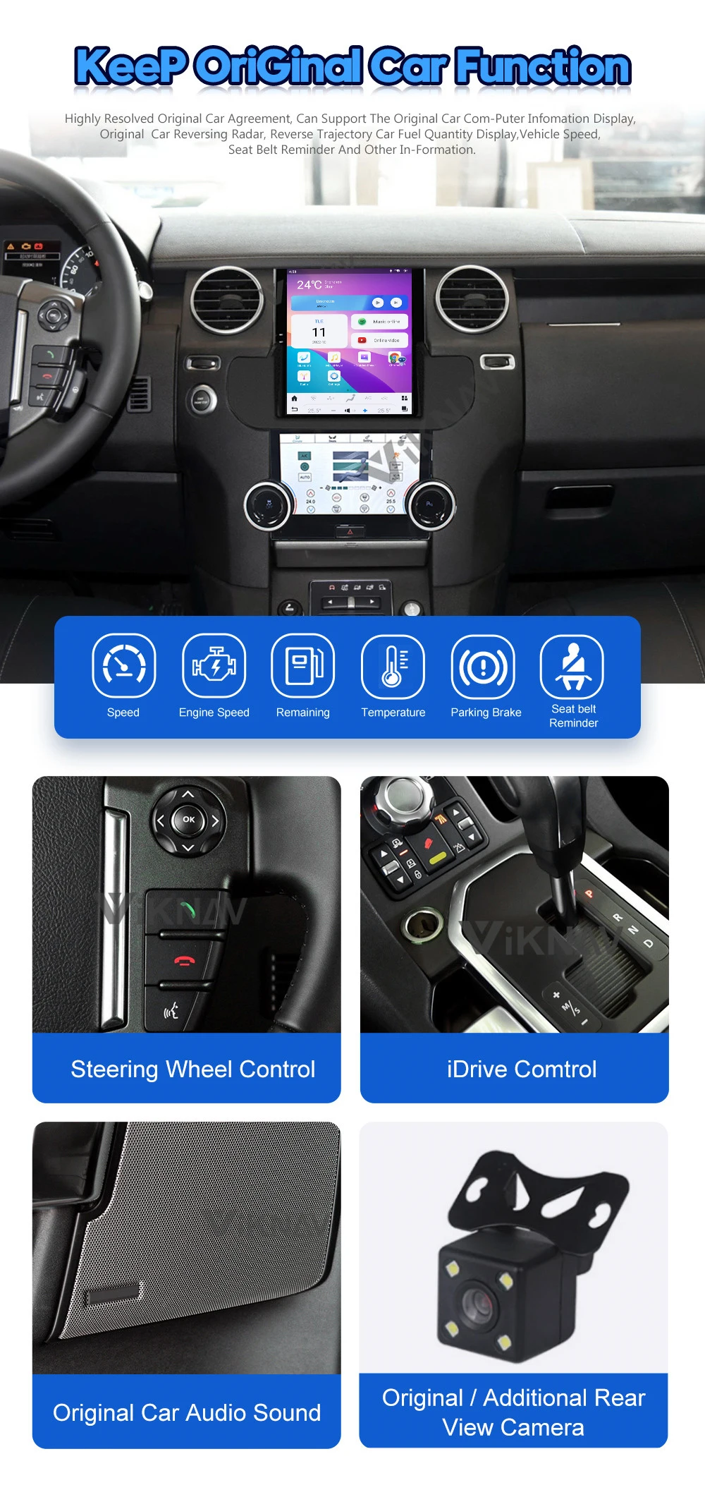 Vertical Screen Car Radio For Land Range Rover Discovery 4 2009-2016 New Upgrade Carplay GPS Navigation Car Multimedia