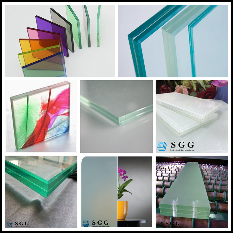 8.38mm opaque laminated safety glass
