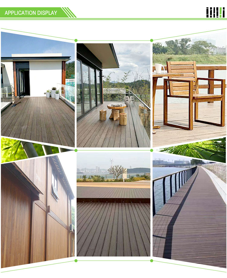 Co Extrusion Interlock Strand Woven Bamboo Flooring 18mm Thickness Long Life