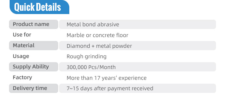 Stone Abrasive Tool 36 Diamond Metal Bond Frankfurt Abrasive Block for Stone Grinding