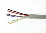Round Bulk CCTV Cable 4 Pairs UTP CAT6+2x0.5MM2 Pure Copper Stranded