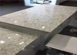 OEM Flora Bloom White Quartz Top , Premade Kitchen Countertops Polished Surface