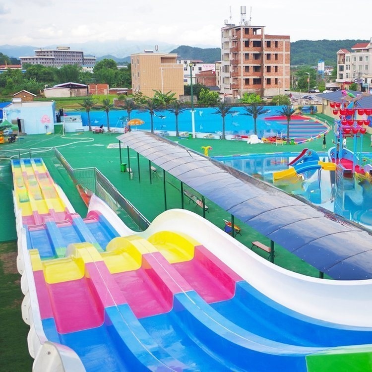 Amusement Water Park Equipment Fiber Glass Rainbow Slide