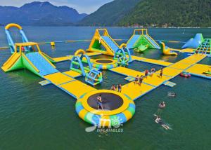 Quality 63x36m giant floating island inflatable water park for summer entertainment wholesale
