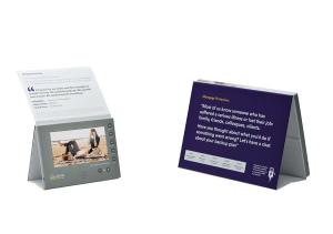 Quality 7 inch LCD advertising video player brochure,A frame video brochure with stand wholesale