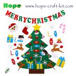 Merry Christmas Tree Decoration Hanging Pendants Felt Craft DIY Material for Kid