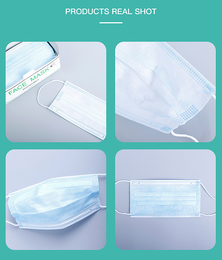 Blue White Medical Surgical Face Mask Three Dimensional Full Face Protection