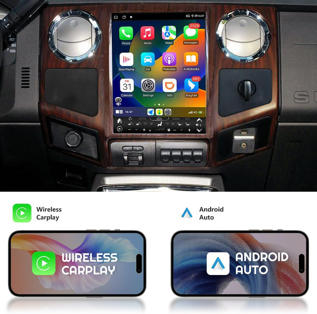 Viknav Car Radio For Ford F250 F350 (2008 2009 2010) 12.1 inch Android Auto Multimedia GPS Navigation Head Unit 8 Core S
