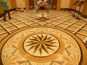 Quality Beige Foyer Marble Floor Medallions For Outdoor / Indoor Decorative wholesale