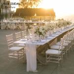 Couple Wedding Banquet Chairs With Cushion Stacked Disassembly 40x40x92cm