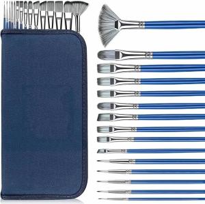 Quality Artist Paint Brushes Kit With Nylon Hair And 15 Different Sizes For Acrylic Painting wholesale
