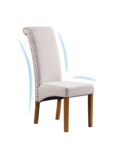 Quality 300lb Capacity Beige Dining Chair Sets Of 2 / Padded Fabric Side Chair wholesale