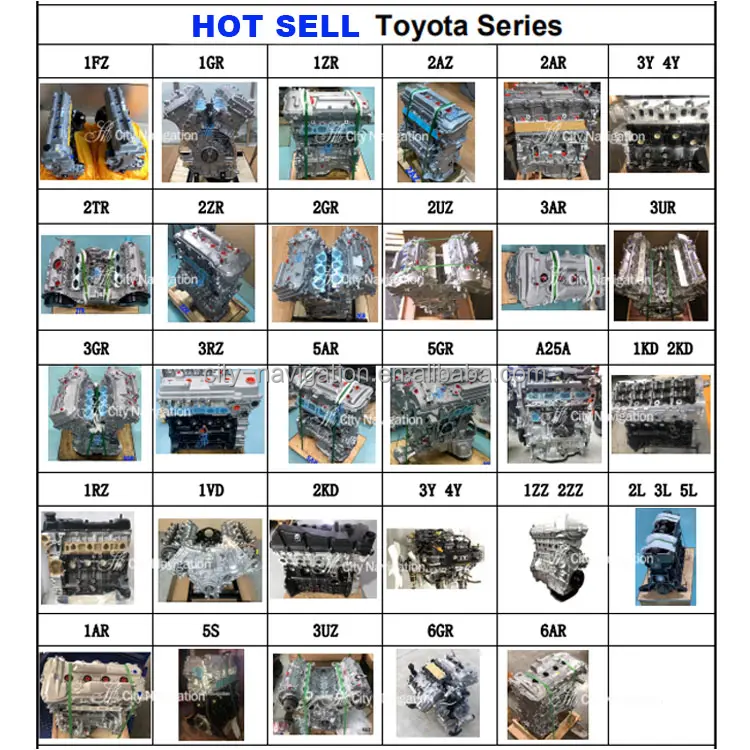 Long Block Motor for Toyota Hilux Hiace 4Runner Tacoma Granvia 2.7L Gas/Petrol Engine