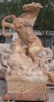 Horse stone sculpture for garden