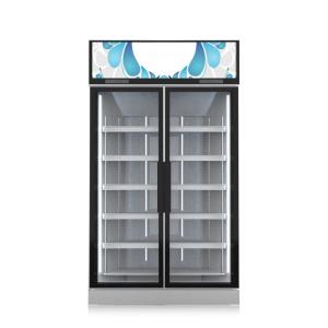 Quality Two Door Upright Cold Drink Showcase Drink Display Chiller For Supermarket wholesale
