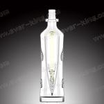Aluminium Label Transparent 500ml Custom Glass Bottles