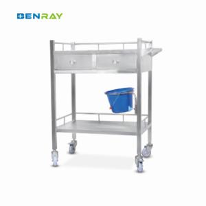 Quality 3 Layer Hospital Stainless Steel Medical Instrument Trolley wholesale
