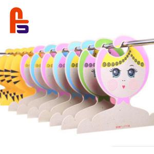 Quality Cute Design paper For Kids Clothes Custom Cardboard Hangers wholesale