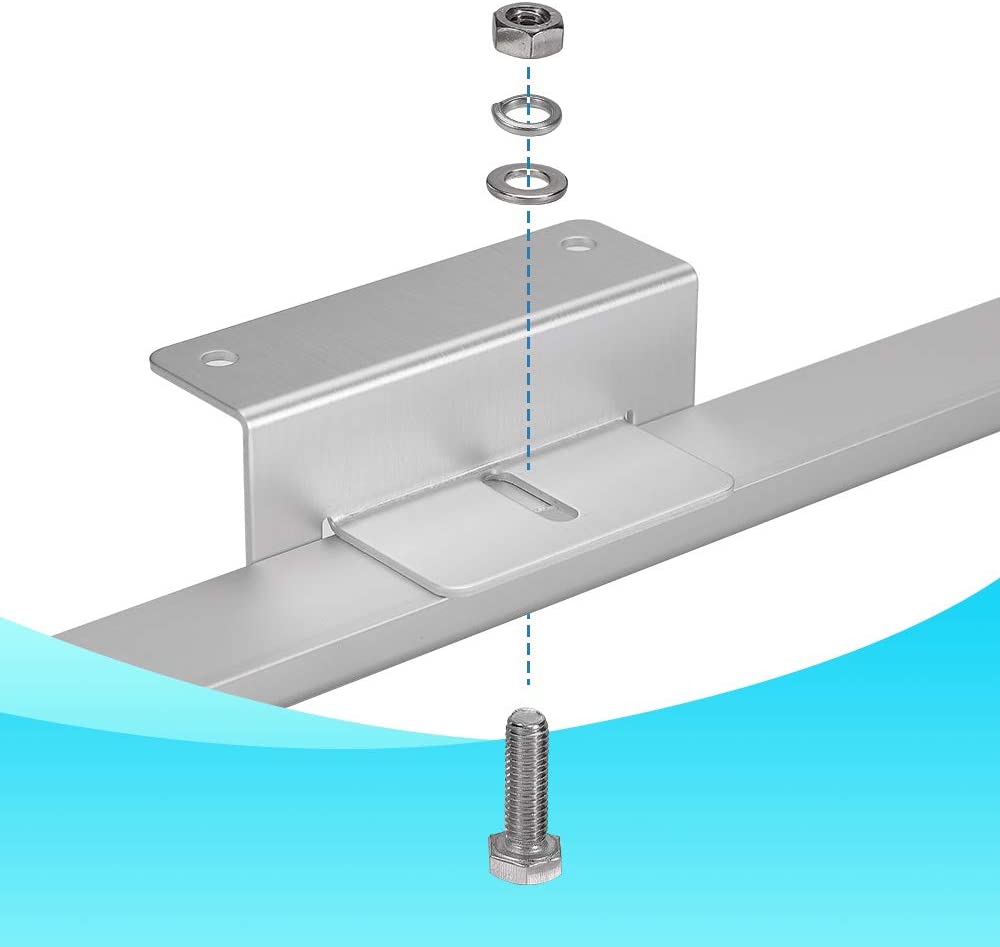 Powder Coating Solar Panels Mounting Z Brackets Mounts Kit for RV Boat Off Grid Roof