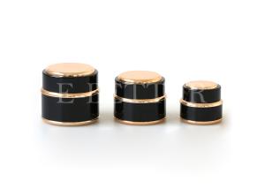 Quality 15g 30g 50g luxury black double wall plastic cosmetic jar for uv nail polish wholesale