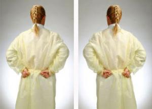 Quality Fluid Resistant Medical Isolation Gowns , Multi Ply Non Woven Surgical Gown wholesale